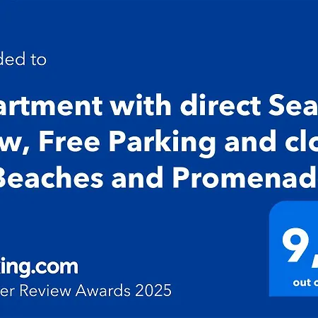 With Direct Sea View, Free Parking And Close To Beaches And Promenade *
